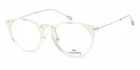 New Lacoste Eyeglasses L2846 662 49-19 145 Round Crystal Clear Tan Silver Frames. Price: $249.99.