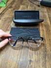 Versace Mod. 1233-Q 1366 Black/ Gold Authentic Eyeglasses 53-17 Made In Italy Pre-owned. Price: $75.00.