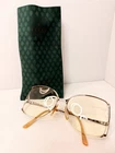 Vintage Gucci Aviator Eyeglasses Frame 2201 56 16 Gold Tone Yellow Lens Italy Pre-owned. Price: $126.00.
