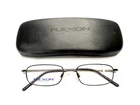 New Flexon By Marchon Matte Dark Grey Metal Thin Rectangular Glasses 51 18 140. Price: $144.00.