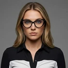 Tom Ford Eyeglasses FT5729-B 001 Women Black Cat Frames 56MM New. Price: $250.75.