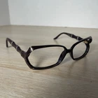Gucci GG3519 6Q7 Eyeglasses Rare! Dark Purple Bamboo Frames Only Pre-owned. Price: $119.96.