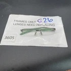 Ray Ban Eyeglasses RB1034-4008 Silver/green Frame 46-16-125 Half Rimless G26 Pre-owned. Price: $11.92.