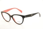 Authentic Prada Vpr 10P KA3-1O1 52MM Black Coral Cat Eyes Frames Glasses Italy New. Price: $228.36.