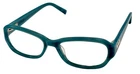 Jones New York Teal Plastic Rectangle Eyewear Frame Vjon 791 51MM. Price: $39.99.