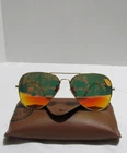 Ray Ban RB3026 62MM Aviator Unisex Sunglasses Gold Frame /orange Mirror Lens Pre-owned. Price: $60.00.