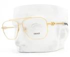 Versace Eyeglasses Mod 1307 1002 Shiny Gold Medusa Logo 59MM With Case New. Price: $189.50.