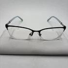 Tiffany & Co. Tf 1111-B 6097 Half Rim Black Blue Eyeglasses Frame 53-17-140 #284 Pre-owned. Price: $59.99.