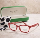 Kate Spade REBECCA2 +2.00 Readers Red Heart Print Eyeglasses W/ Case New. Price: $38.00.