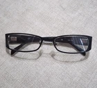 New Oleg Cassini Black Metal Oval Glasses Floral Temple OC0342 52 18 130. Price: $26.90.