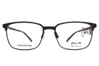 Kliik Eyeglasses Frames 719 M103 Charcoal Red Black Rectangle Full Rim 51-16-140 New. Price: $103.99.