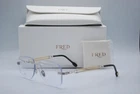 New Fred FG50066U 016 Shiny Palladium Authentic Eyeglasses Frames 58-13. Price: $446.24.