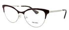 New Prada VPR55S UF6-1O1 52MM Bordeaux Silver Cat Eyeglasses Frames Italy. Price: $169.90.