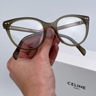 Celine Women Eyeglasses Transparent Khaki Round CL50068I Thin 093. Price: $159.22.