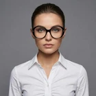Tom Ford Eyeglasses FT5620-B 001 Women Black Round Full Rim Frames 53MM New. Price: $309.20.
