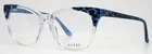 Guess GU2819 026 Blue Tortoise Clear Womens Cat Eyeglasses 55-19-140 New. Price: $64.99.