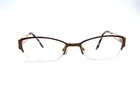 Liz Claiborne Brown Oval Metal Half Rim Tortoise Temples Glasses 48 17 135 Pre-owned. Price: $54.00.