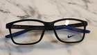 Nike Men's Eyeglasses 7118 413 Matte Navy Square Frame 55-14-140 Cold Insert New. Price: $90.00.