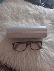 Jimmy Choo Jc 140 Striped Glitter Brown Eyeglass Frames With Textured Case Pre-owned. Price: $30.00.