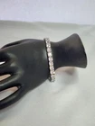 Kenneth Jay Lane Clear Cz Crystal Rhinestone Silver Bracelet 7" New. Price: $38.95.