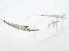 Charmant Line Art Xl 2151 Eyeglasses Frames Gp Gold 50 17-135 White Titan M255 Pre-owned. Price: $99.11.