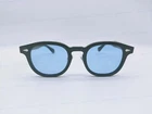 Moscot Lemtosh Black Frame Blue Lenses Sun Glasses W/ Metal Nose 49-24-145 New. Price: $108.99.