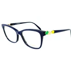 Emilio Pucci EP5150 Womens Plastic Eyeglass Frame 090 Shiny Blue 54-16 New. Price: $136.47.