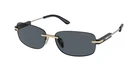 Prada 68ZS Pale Gold/dark Grey (ZVN-09T) Sunglasses New. Price: $299.00.