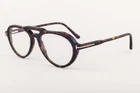 Tom Ford 5760 052 Dark Havana / Blue Block Eyeglasses + Brown Clip On Lens 55MM New. Price: $349.00.