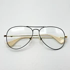 Gucci Eyeglasses Frame GG05150 001 Black Aviator 58-14-145 New Authentic. Price: $228.88.