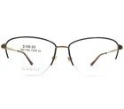 Gucci Eyeglasses Frames GG0580O 002 Black Gold Cat Half Rim 55-15-145 New. Price: $239.99.