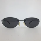 Burberry 9421/S TW3 Gunmetal Rimless Oval Sunglasses Gray Lens Italy 53-16-135 Pre-owned. Price: $89.99.