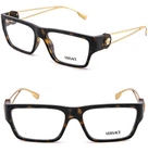 Versace VE3359 Safety Pin Medusa Brown Gold Eyeglasses Optical Frame 56MM New. Price: $222.00.