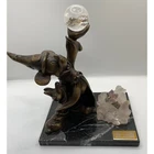Disney Sorcerer Mickey Health Bronze Sculpture Marble Crystals Ltd 0123/5000 Used. Price: $325.00.