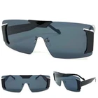 Futuristic Modern Retro Shield Style Party Club Rave Sun Glasses Dark Black Lens New. Price: $13.01.