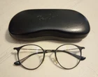 Ray-ban Eyeglasses Rb 6378 2904 Black Round Metal Frame 47 21 140 With Case Pre-owned. Price: $53.99.