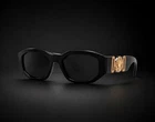 Versace VE4361 Sunglasses 53MM Unisex - Black & Gold New. Price: $124.99.