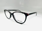 Thin & Light Plume Black Robin Eyeglasses With Colorful Brow Accent 50/16/140 New. Price: $24.95.