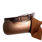 Gucci Eyeglasses Frame Iogo Crystals Gg 2811 Wine Red Full Rim Women Case Cloth Pre-owned. Price: $109.00.