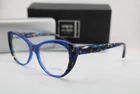 New Alain Mikli A03115 006 Elisee Clear Blue Black Authentic Eyeglasses 53-16. Price: $297.50.