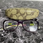 Coach Eyeglasses Frames Only Hc 6013 Julayne 5043 Purple 52 16 135 Case Included Pre-owned. Price: $74.50.