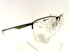 New Oakley OX3218-0254 Socket 5.5 56/18/140MM Satin Pewter Half-rim Eyeglasses. Price: $100.00.