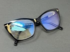 Tom Ford TF5709B-001 Shiny Black 54MM Blue Block Cat Women's Eyeglasses New. Price: $251.90.