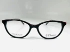 Thin & Light Plume Black Robin Eyeglasses With Colorful Brow Accent 50/16/140 New. Price: $49.95.