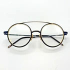 Thom Browne Eyeglasses Frames TB-108-C Navy Blue Gold Round 50-21-141 New. Price: $224.88.