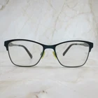 Adin Thomas Europa Eyeglasses Frame AT-412 Womens Green Metal Half Rim 52-16-135 Pre-owned. Price: $20.15.