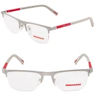 Prada Linea Rossa Eyewear Gray Silver Rubber Sport Eyeglasses 55 Mm PS50RV New. Price: $219.00.