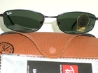 55-18 Ray-ban RB3198 006 G15 Crystal Sleek Black Rectangular Flex Sunglasses New. Price: $299.99.