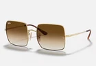 Ray-ban RB1971 "square" W/gold Metal Frames Brown Gradient Lenses Pristine Pre-owned. Price: $48.99.