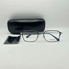 Coach Mens Thin Metal Geometric Square Eyeglasses HC5167 Satin Silver/blue New. Price: $47.98.